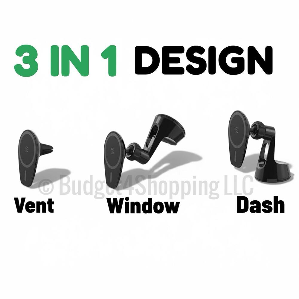 Scosche MagicMount Pro MS 3-in-1 Magnetic Car Mount Hands-Free Phone Holder